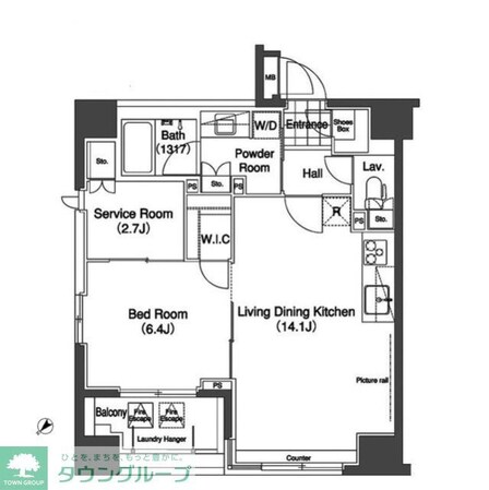 コンフォリア日本橋人形町の物件間取画像